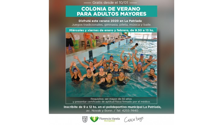 Inscriben a la Colonia de Verano para adultos mayores